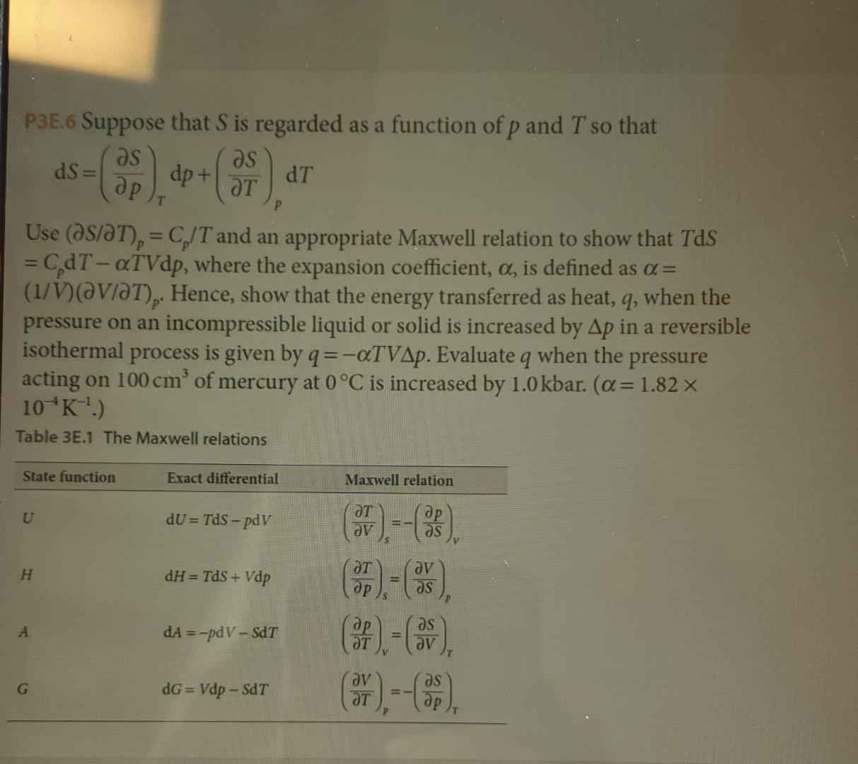 Solved P3E.6 Suppose That S Is Regarded As A Function Of P | Chegg.com