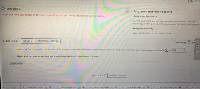 Solved Instructions You have two submissions for each | Chegg.com