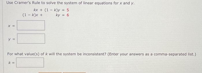 Kx 1−k Y 1−k X Ky 5 6 X Y For What Value S Of K