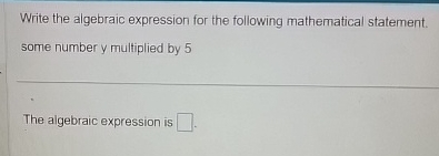 Solved Write the algebraic expression for the following | Chegg.com