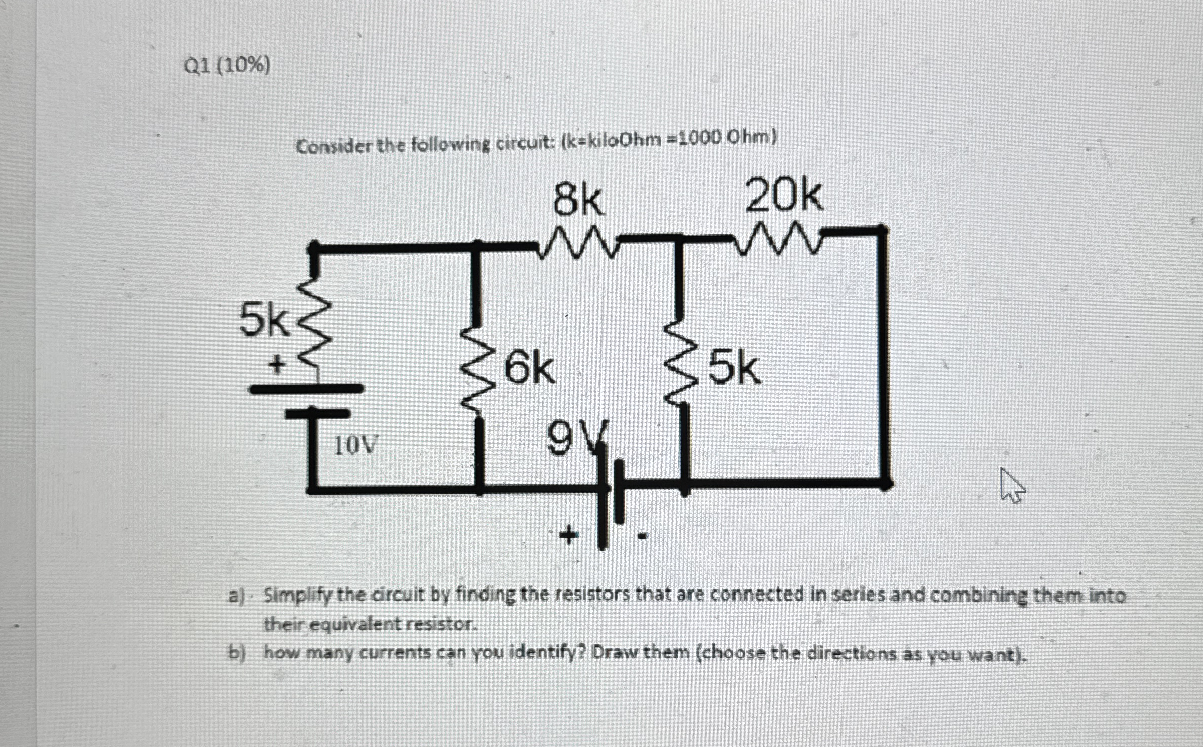 Q Consider The Following Circuit Chegg Com