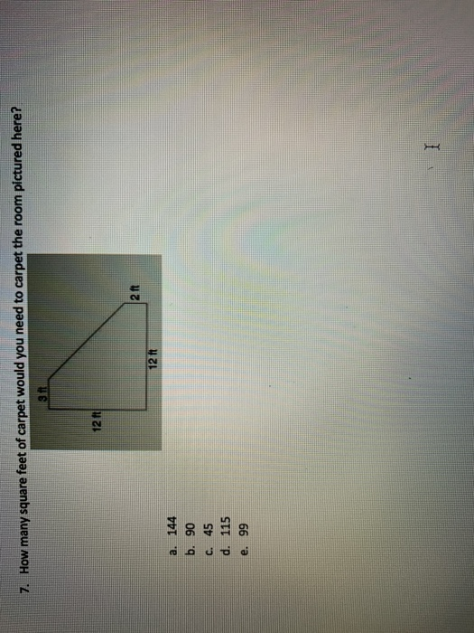 Solved 17. How many square feet of carpet would you need to