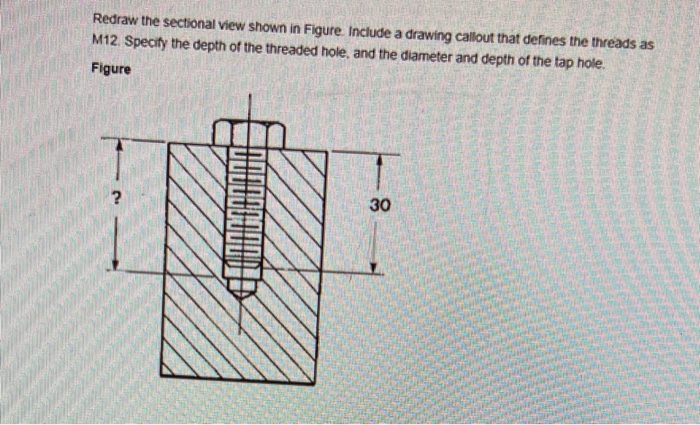 Solved Redraw the sectional view shown in Figure. Include a | Chegg.com