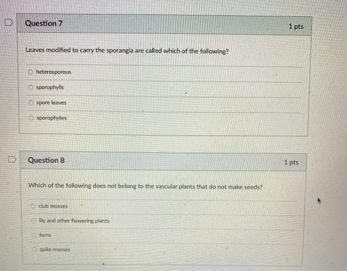 Solved D Question 1 1 pts Which of the following is true | Chegg.com