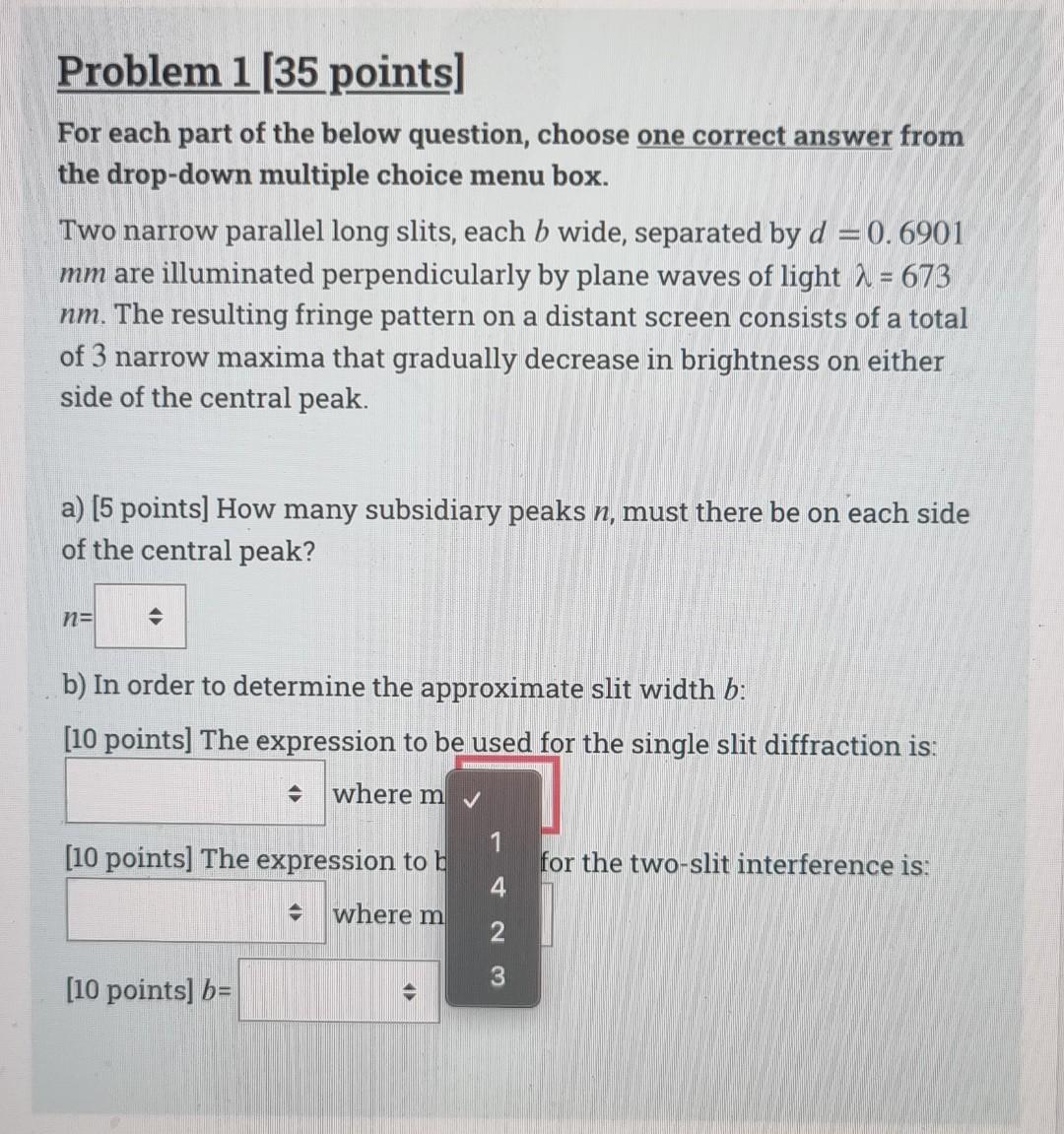 Solved Problem 1 (35 points) For each part of the below | Chegg.com