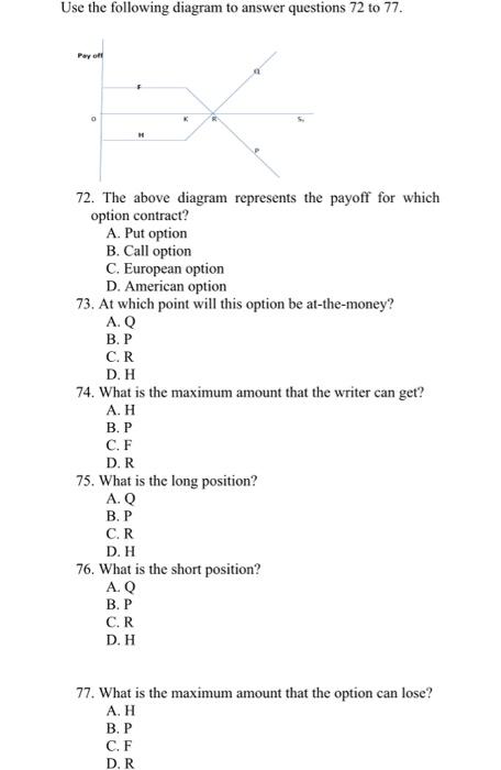 Solved Use the following diagram to answer questions 72 to | Chegg.com