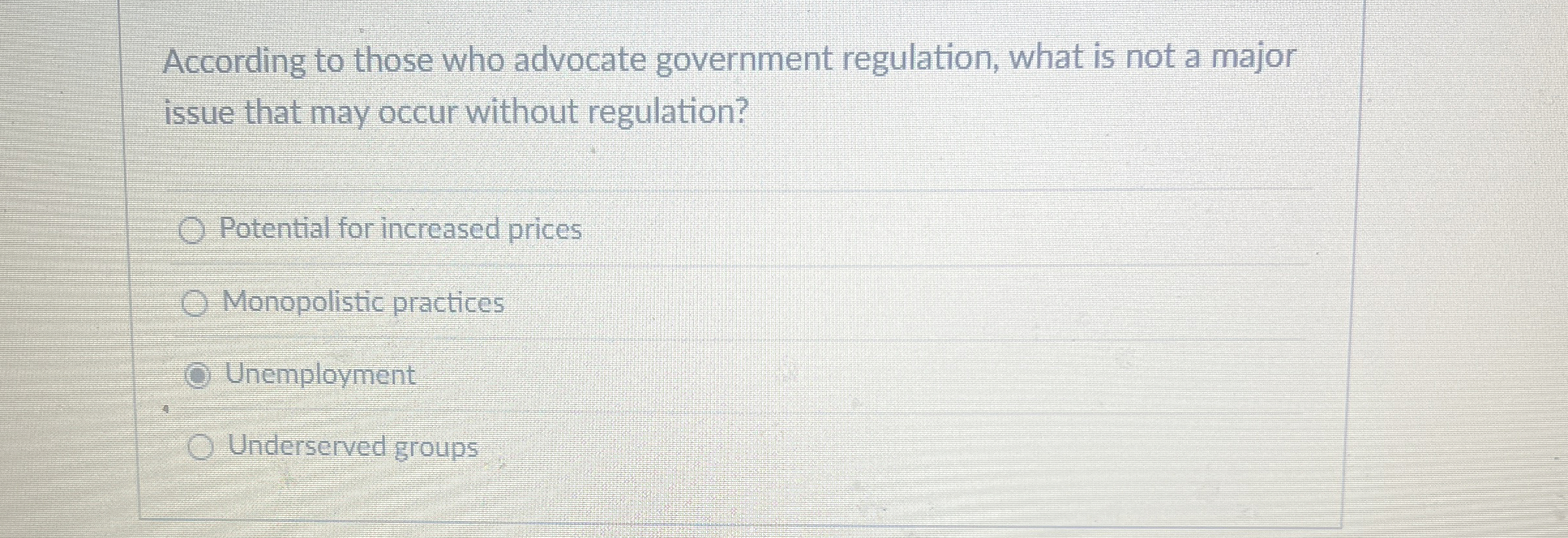 Solved According to those who advocate government | Chegg.com
