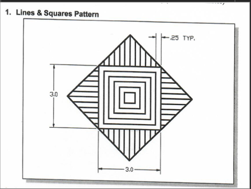 Square Formula Autocad Solved Lines & Squares Pattern need autocad expert to be | Chegg.com