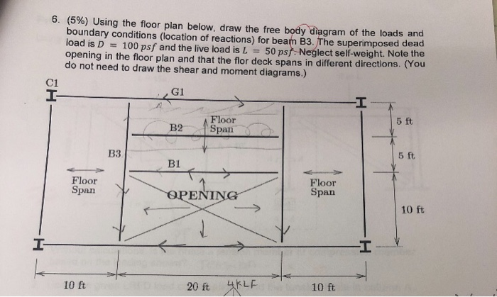 6 5 Using The Floor Plan Below Draw The Free Chegg Com