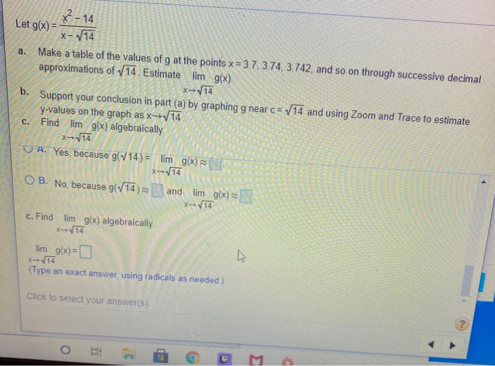 Solved X 14 Let G X X V14 A Make A Table Of The Va Chegg Com