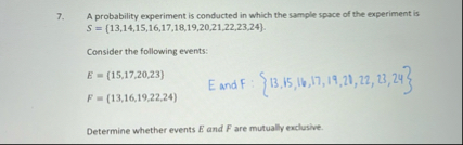 Solved A probability experiment is conducted in which the | Chegg.com