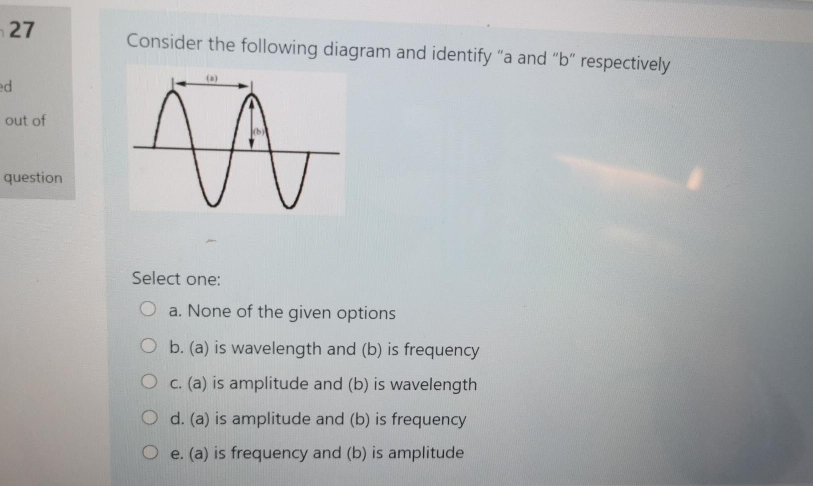 Solved 27 Consider the following diagram and identify "a and | Chegg.com