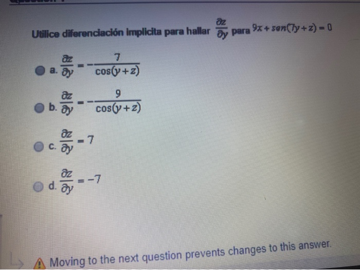 Solved Oz Utilice Diferenciacion Implicita Para Hallar 9x Chegg Com