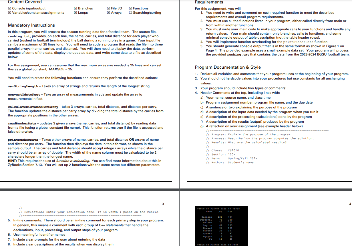 Solved Mandatory Instructions (Please complete in C++)In | Chegg.com