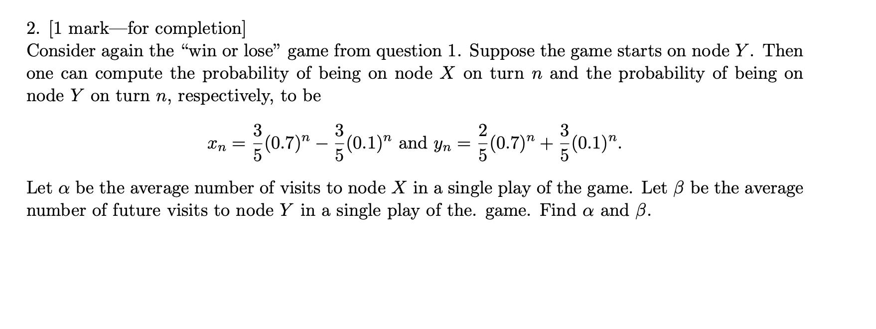 Solved [1 ﻿mark-for completion]Consider again the 