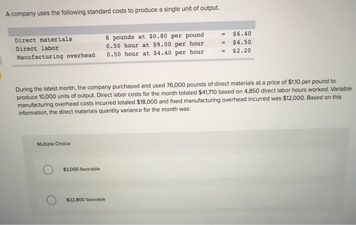 solved-a-company-uses-the-following-standard-costs-to-chegg