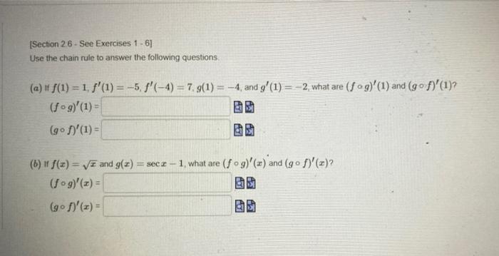 Solved [Section 26 - See Exercises 1 - 6] Use the chain rule | Chegg.com