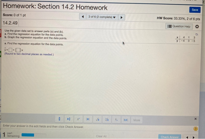 Solved Save Homework: Section 14.2 Homework Score: 0 of 1 pt | Chegg.com