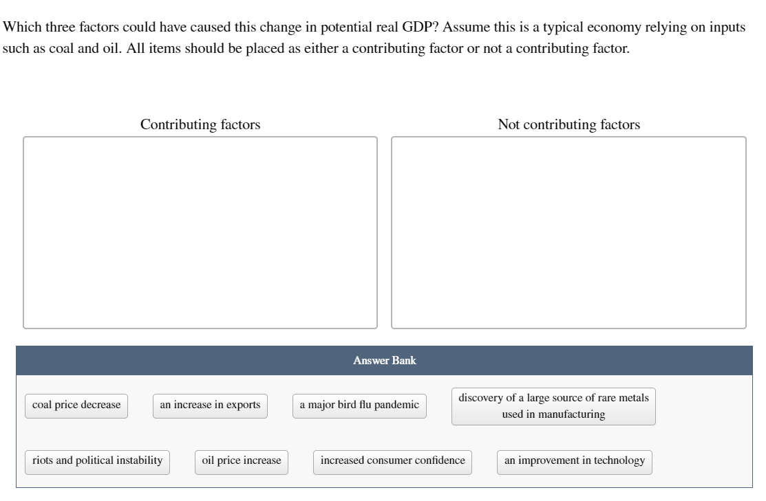 Solved Which three factors could have caused this change in | Chegg.com