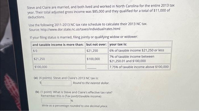 Solved Steve and Claire are married, and both lived and | Chegg.com
