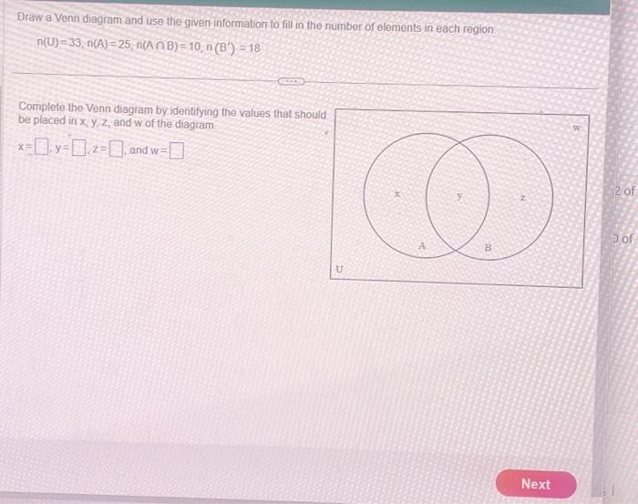 Solved Draw A Venn Diagram And Use The Given Information To | Chegg.com