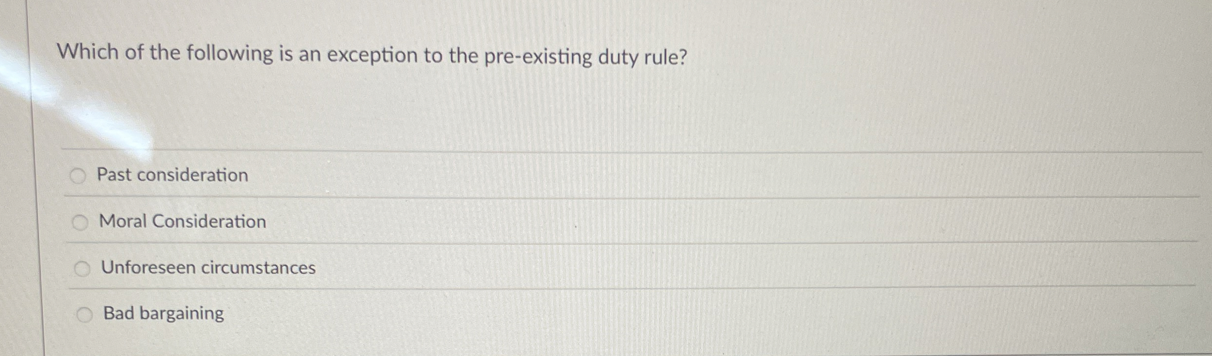 Solved Which of the following is an exception to the | Chegg.com