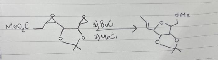 Solved 2) MeCl 1) BuCi→ | Chegg.com