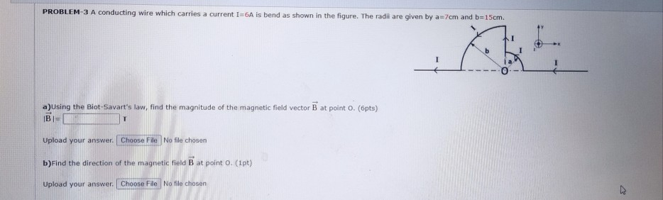 Solved PROBLEM-3 A conducting wire which carries a current | Chegg.com