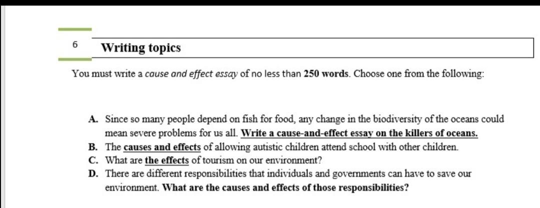 what is cause and effect writing