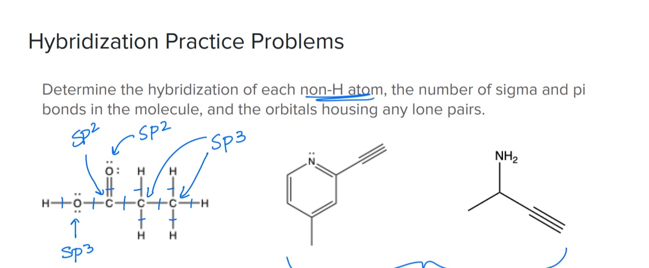 Solved Hybridization Practice ProblemsDetermine the