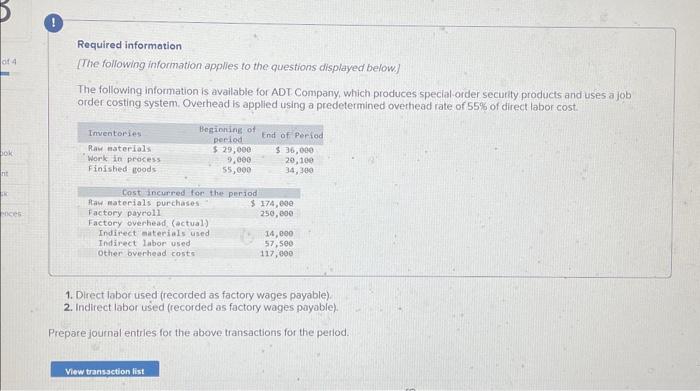 Solved sournal entry worksneet Note: Enter debits berore | Chegg.com