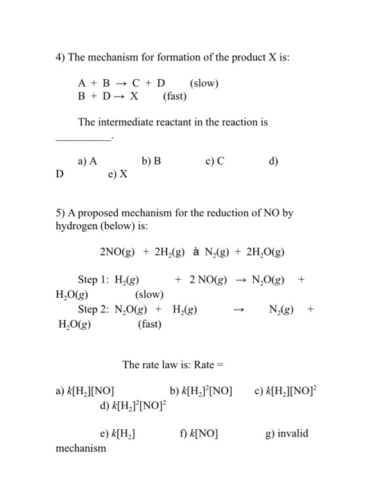 Solved 4 The Mechanism For Formation Of The Product X Is Chegg Com