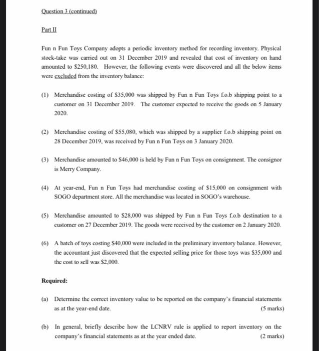 Solved Question 3 Part 1 Hammer Company is a