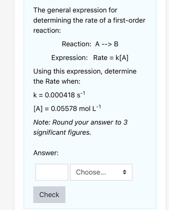 Solved The general expression for determining the rate of a | Chegg.com