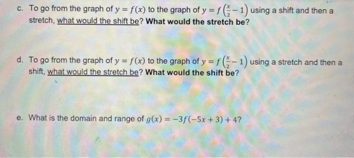 Solved 3. (25 points; 5 points each) A function f is defined | Chegg.com