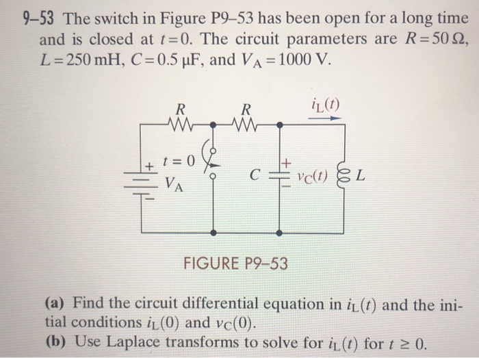 Solved ( 9–39The switch in Figure P9–39 has been open for a