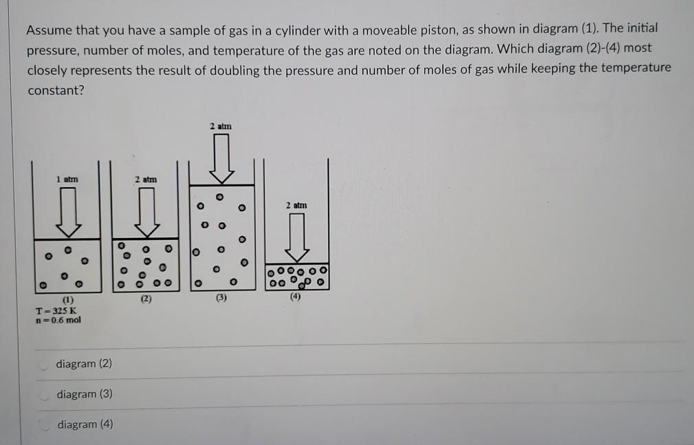 Solved Assume that you have a sample of gas in a cylinder
