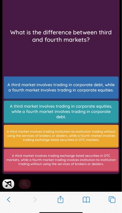 Solved What is the difference between third and fourth | Chegg.com