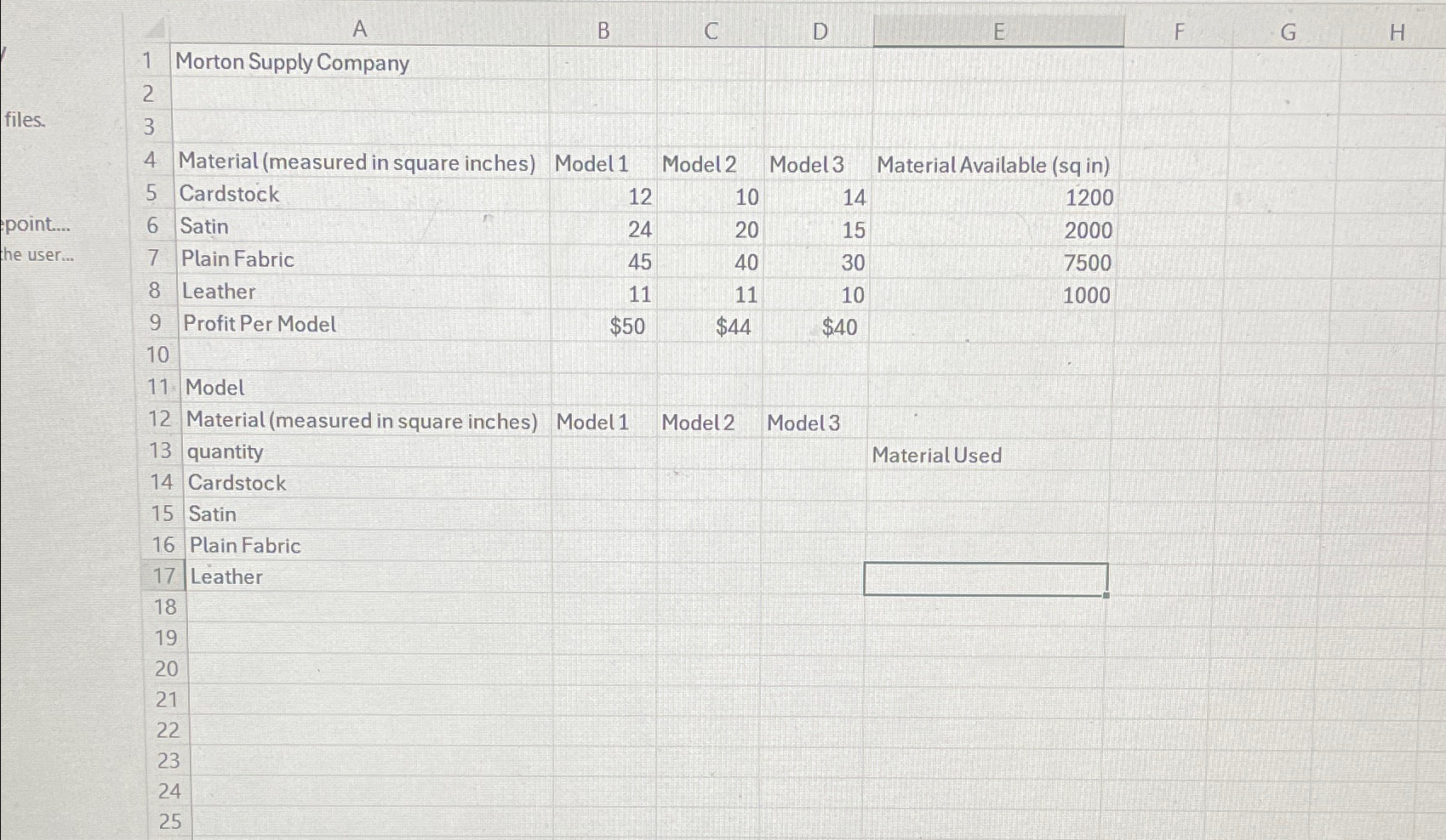 *16. ﻿Implement the linear optimization model that | Chegg.com