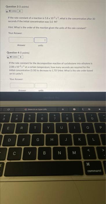 Solved Question 10 ( 5 Points) Consider The Following | Chegg.com