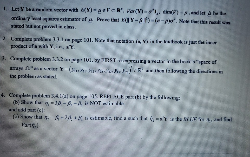 This Is From Linear Statistical Models Second Edit Chegg Com