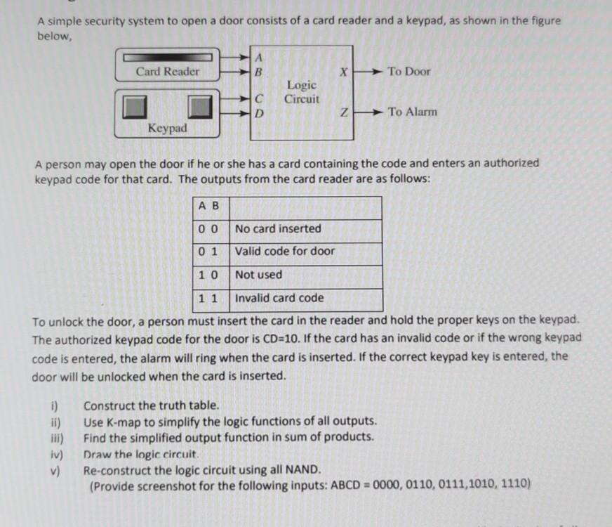 Open door with code - Code System Basic System