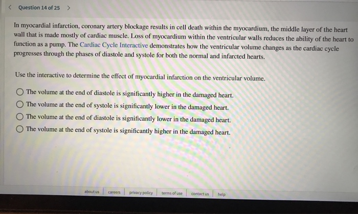 Solved Question 14 of 25 > In myocardial infarction, | Chegg.com