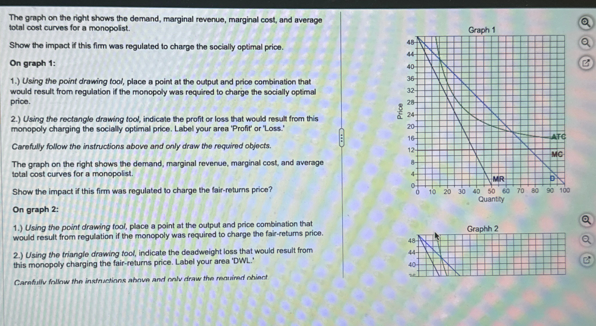 Solved The graph on the right shows the demand, marginal | Chegg.com