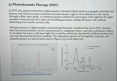 Solved Photodynamic Therapy (PDT)In PDT, ﻿the patient is | Chegg.com