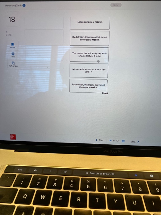Solved Hmwrk 4 (Ch 4) Saved Help Seve 18 Click and drag the | Chegg.com