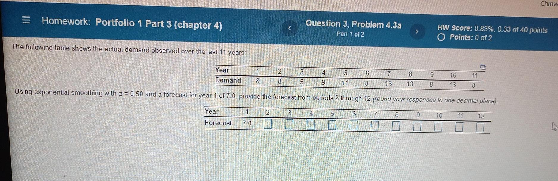 Solved Chinw E Homework: Portfolio 1 Part 3 (chapter 4) ( | Chegg.com