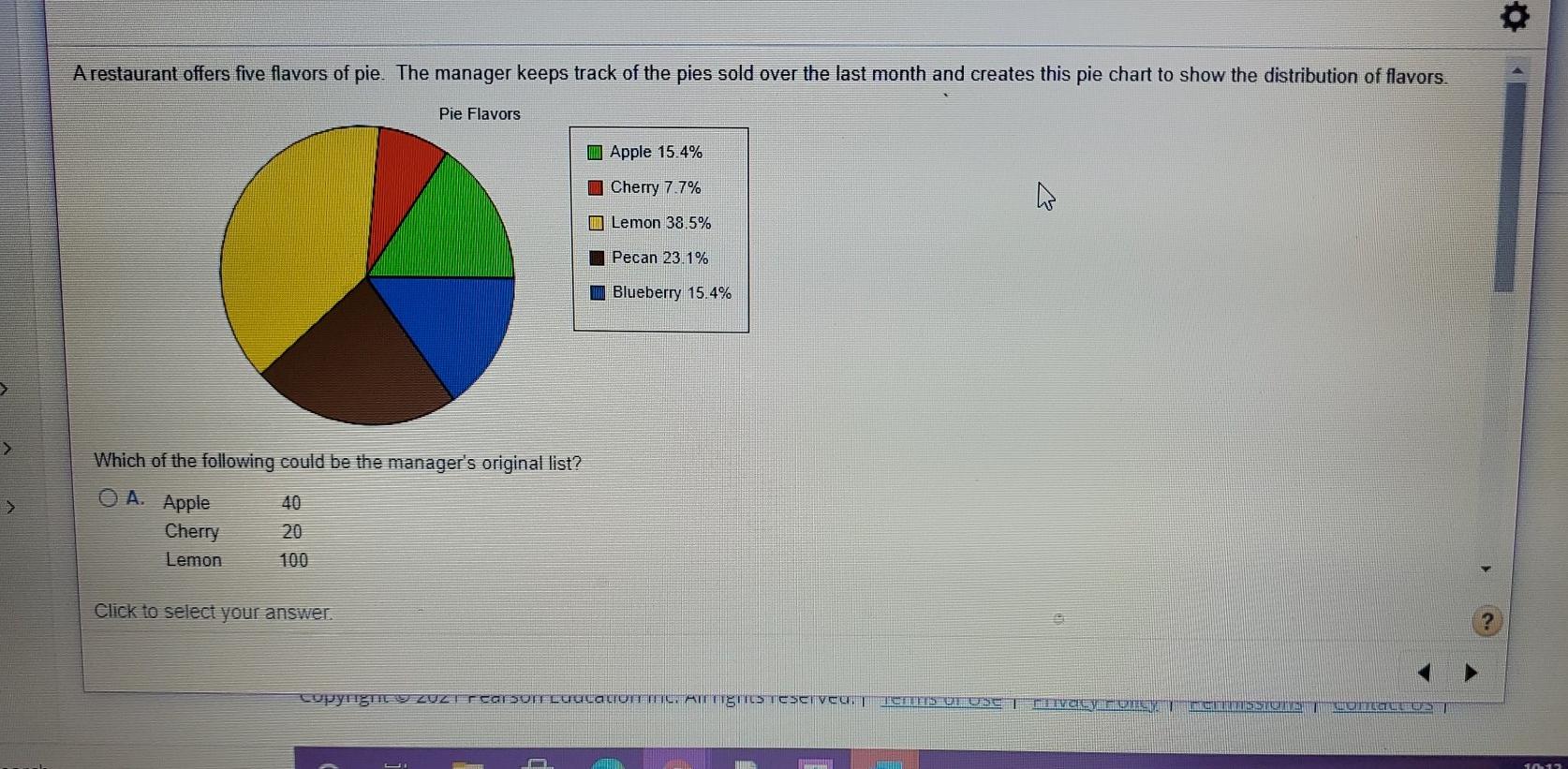 Solved Arestaurant offers five flavors of pie. The manager