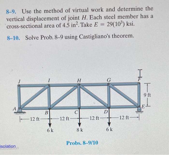 Solved 8-9. Use the method of virtual work and determine the | Chegg.com