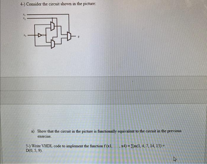 Solved 4-) Consider the circuit shown in the picture: a) | Chegg.com